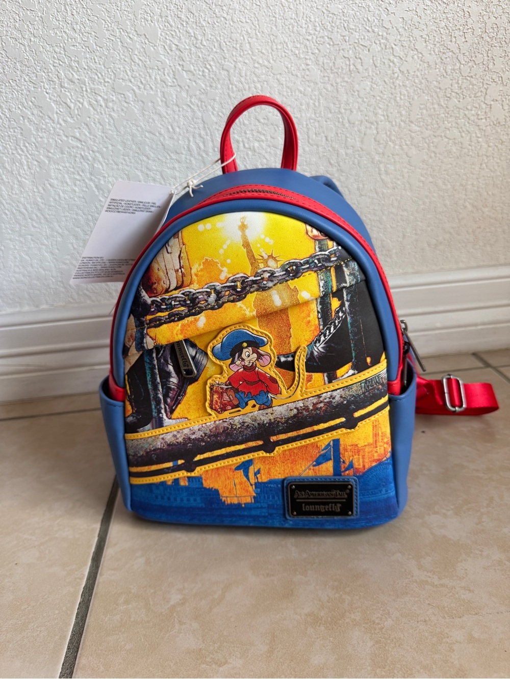 Loungefly Blue, Red & Yellow Pirate Mini Backpack